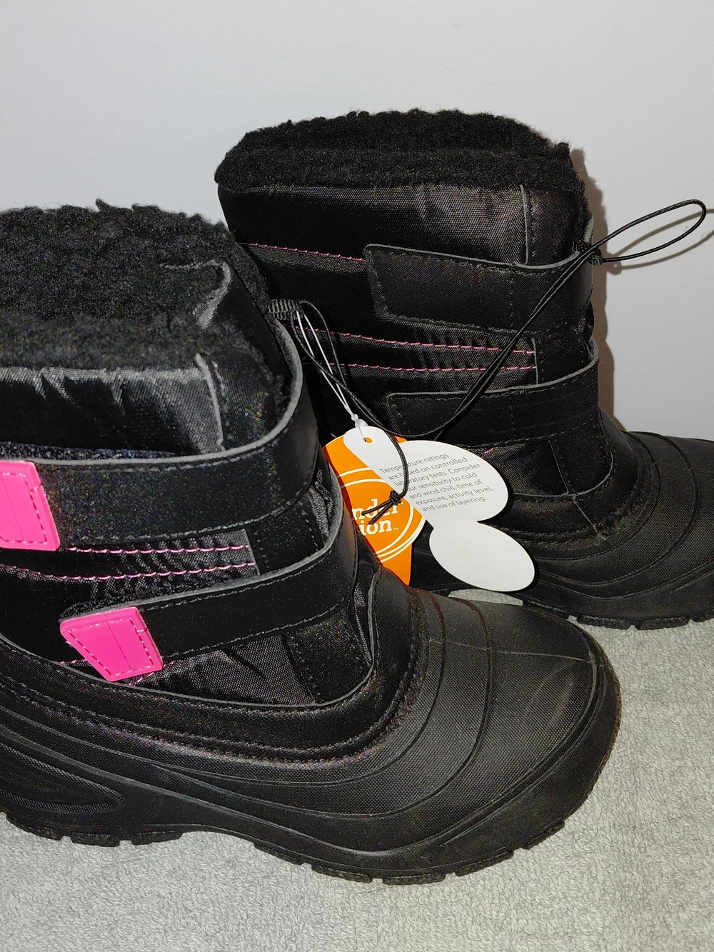George Black Kids Winter Snow Boots with Plush Lining
